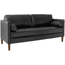 Elements International Stockholm Loveseat in Fiero Charcoal (Top Grain/PVC) IMAGE 1