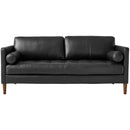Elements International Stockholm Loveseat in Fiero Charcoal (Top Grain/PVC) IMAGE 2