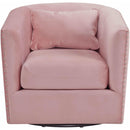 Elements International Stanton Swivel Chair in Royale Blush W/ Nails - 3A IMAGE 2