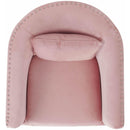 Elements International Stanton Swivel Chair in Royale Blush W/ Nails - 3A IMAGE 4