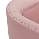 Elements International Stanton Swivel Chair in Royale Blush W/ Nails - 3A IMAGE 5