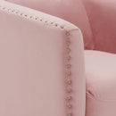 Elements International Stanton Swivel Chair in Royale Blush W/ Nails - 3A IMAGE 6
