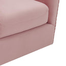 Elements International Stanton Swivel Chair in Royale Blush W/ Nails - 3A IMAGE 7