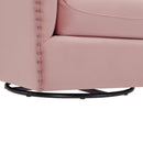 Elements International Stanton Swivel Chair in Royale Blush W/ Nails - 3A IMAGE 8
