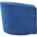 Elements International Stanton Swivel Chair in Royale Cobalt W/ Nails - 3A IMAGE 3
