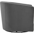 Elements International Stanton Swivel Chair in Royale Gun Metal W/ Nails - 3A IMAGE 3