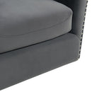 Elements International Stanton Swivel Chair in Royale Gun Metal W/ Nails - 3A IMAGE 7