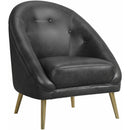 Elements International Trinity Chair W/Gold Legs In Phoenix Magnetite IMAGE 1