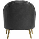 Elements International Trinity Chair W/Gold Legs In Phoenix Magnetite IMAGE 4