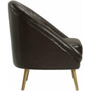 Elements International Trinity Chair W/Gold Legs In Phoenix Brown IMAGE 3