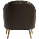 Elements International Trinity Chair W/Gold Legs In Phoenix Brown IMAGE 4