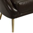 Elements International Trinity Chair W/Gold Legs In Phoenix Brown IMAGE 6