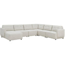 Elements International Armani LSF Chaise Modular 6 pc Sectional Natural IMAGE 1