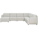 Elements International Armani LSF Chaise Modular 6 pc Sectional Natural IMAGE 2