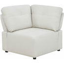 Elements International Armani LSF Chaise Modular 6 pc Sectional Natural IMAGE 8