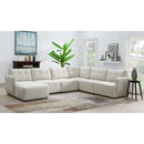 Elements International Armani LSF Chaise Modular 6 pc Sectional with Ottoman Natural IMAGE 15