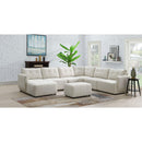 Elements International Armani LSF Chaise Modular 6 pc Sectional with Ottoman Natural IMAGE 16