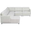 Elements International Armani LSF Chaise Modular 6 pc Sectional with Ottoman Natural IMAGE 3