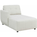 Elements International Armani LSF Chaise Modular 6 pc Sectional with Ottoman Natural IMAGE 4