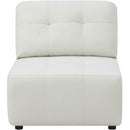 Elements International Armani LSF Chaise Modular 6 pc Sectional with Ottoman Natural IMAGE 7