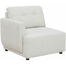Elements International Armani RSF Chaise Modular 6 pc Sectional Natural IMAGE 3