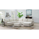 Elements International Armani RSF Chaise Modular 6 pc Sectional with Ottoman Natural IMAGE 1