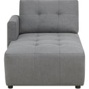 Elements International Armani LSF Chaise Modular 6 pc Sectional Charcoal IMAGE 5