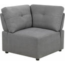 Elements International Armani LSF Chaise Modular 6 pc Sectional Charcoal IMAGE 8