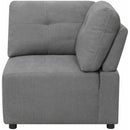 Elements International Armani LSF Chaise Modular 6 pc Sectional Charcoal IMAGE 9