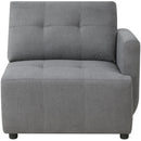 Elements International Armani LSF Chaise Modular 6 pc Sectional with Ottoman Charcoal IMAGE 12