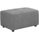 Elements International Armani LSF Chaise Modular 6 pc Sectional with Ottoman Charcoal IMAGE 13