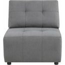 Elements International Armani LSF Chaise Modular 6 pc Sectional with Ottoman Charcoal IMAGE 8