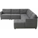 Elements International Armani RSF Chaise Modular 6 pc Sectional Charcoal IMAGE 2
