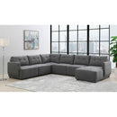 Elements International Armani RSF Chaise Modular 6 pc Sectional Charcoal IMAGE 7