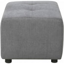 Elements International Armani RSF Chaise Modular 6 pc Sectional with Ottoman Charcoal IMAGE 8