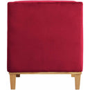 Elements International Palmer Chair Blond Ash Distressed Wood Royale Ruby IMAGE 4
