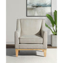 Elements International Palmer Chair Blond Ash Distressed Wood Garrison Hemp IMAGE 7
