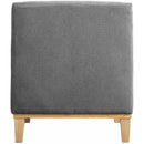 Elements International Palmer Chair Blond Ash Distressed Wood Garrison Charcoal IMAGE 4