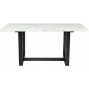Elements International Felicia Dining Table W/White Marble Top Dark IMAGE 2