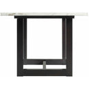 Elements International Felicia Dining Table W/White Marble Top Dark IMAGE 3