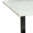 Elements International Felicia Dining Table W/White Marble Top Dark IMAGE 4