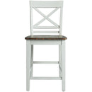 Elements International El Paso Counter Side Chair With Cream/Natural IMAGE 2