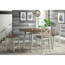 Elements International El Paso Counter Side Chair With Cream/Natural IMAGE 9