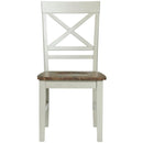Elements International El Paso Dining Side Chair With Cream/Natural IMAGE 2