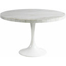 Elements International Celeste Round Dining Table in White IMAGE 1