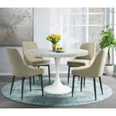 Elements International Celeste Round Dining Table in White IMAGE 5