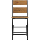 Elements International Melton Counter Side Chair in Brown IMAGE 2