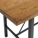 Elements International Melton Rectangular Counter Table in Brown IMAGE 3