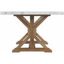 Elements International Lakeview White Marble Standard Height Rectangular Dining Table IMAGE 3