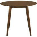 Elements International Jenson Round Folding Top Table Walnut Cherry 3A Packing IMAGE 1